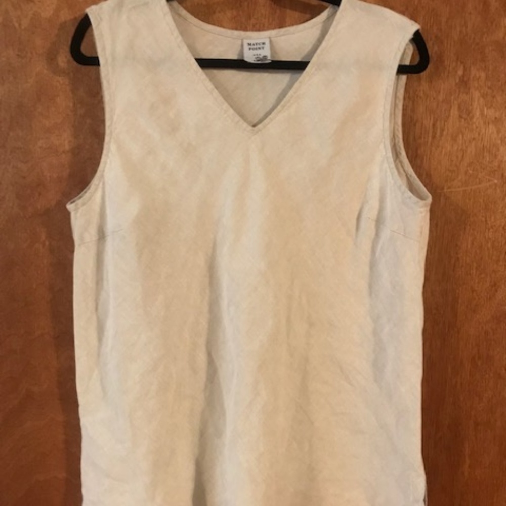 Match Point Lightweight Linen Sleeveless Tank